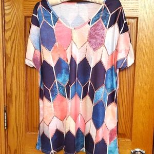 Multi-Colored Women's Top
